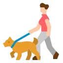 Dog walking icon